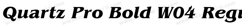 Quartz Pro Bold W04 Regular字体转换